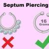 Versteek 'n septum piercing