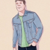 Dra 'n denimbaadjie