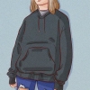 Dra 'n hoodie wat te groot is