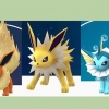 Eevee ontwikkel in al sy evolusies