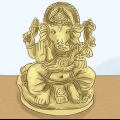 Bidden tot de hindoegod ganesha