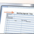Die agenda opstel vir 'n vergadering
