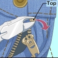 Maak die rits van 'n jeans