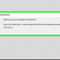 Maak 'n dialoogkassie in microsoft word toe