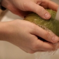 Een mango snyden