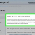 Herstel 'n ouer weergawe van die firefox-bowser