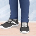 Dra jeans met tekkies