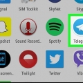 Kanaalsoektog op telegram op android