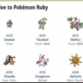 Kies tussen pokémon ruby, sapphire en emerald