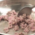 Rundergehakt uit laten lekken