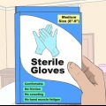 Sit steriele handskoene aan