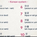 Tel tot 10 in koreaans