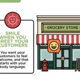 Groet voornemende klante in 'n winkel