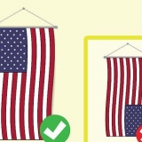 Hang die amerikaanse vlag vertikaal