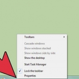 Verander die grootte van die taakbalkikone in windows 7