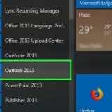 Gebruik die stemknoppies in outlook