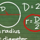 Berekening van die radius van 'n sirkel