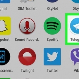 Tik vetgedrukte teks op telegram op android