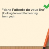Sluiting van 'n brief in frans