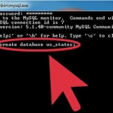 Die opstel van 'n databasis in mysql