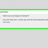 Maak 'n dialoogkassie in microsoft word toe