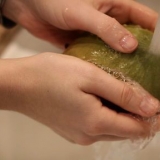 Een mango snyden