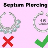 Versteek 'n septum piercing