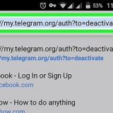 Vee 'n telegram-rekening op android uit