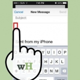 Stuur foto's en video's as 'n e-posaanhegsel op 'n iphone of ipad