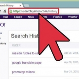 Vee jou geskiedenis in yahoo uit