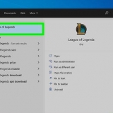 Speel league of legends in venstermodus