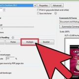 Druk verskeie bladsye per vel papier in adobe reader