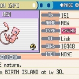 Kry mew in pokémon fire red