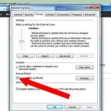 Blokkeer pop-ups op die internet