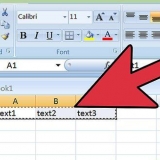 Tab geskei tekst in excel plak