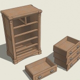 Lig swaar meubels by die trappe op