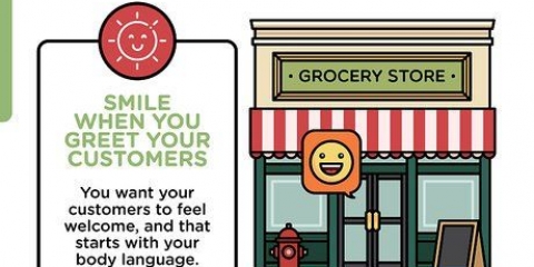 Groet voornemende klante in 'n winkel