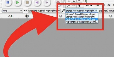 Gebruik audacity