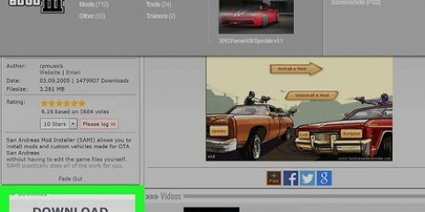 Installeer auto mods in grand theft auto san andreas