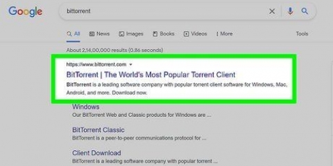 Gebruik bittorrent