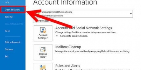 Voer kontakte uit outlook uit