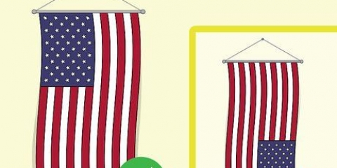 Hang die amerikaanse vlag vertikaal