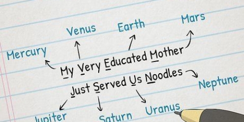 Onthou die volgorde van die planete