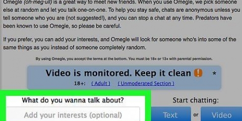 Hou 'n regte gesprek op omegle