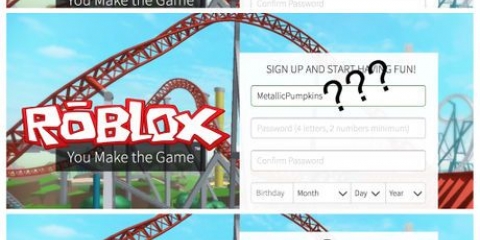 Die keuse van 'n gebruikersnaam vir roblox