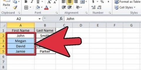 Sorteer 'n lys in excel