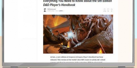 Skep 'n karakter vir dungeons and dragons
