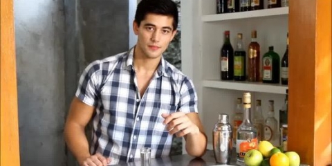 Een shot tequila gedrink