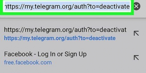 Vee 'n telegram-rekening op android uit