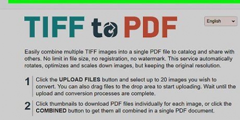 Skakel 'n tiff na 'n pdf om